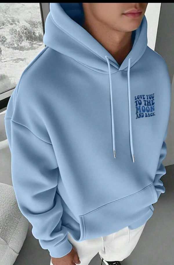 he Moon Baskılı Oversize Kanguru Cep Bebe Mavisi Kapüşonlu Sweatshirt Hoodie 2.0 6 Değerlendirme